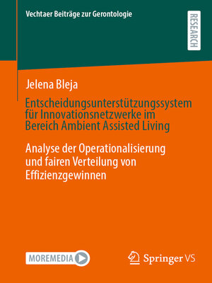 cover image of Entscheidungsunterstützungssystem für Innovationsnetzwerke im Bereich Ambient Assisted Living